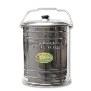 Xô Inox có nắp trung 15L