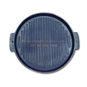 Đĩa gang nướng tròn 22cm (Đen)