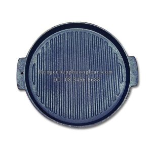 Đĩa gang nướng tròn 24cm (Đen)