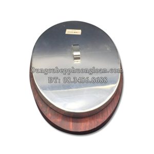 Nắp khay gang nướng inox bầu dục