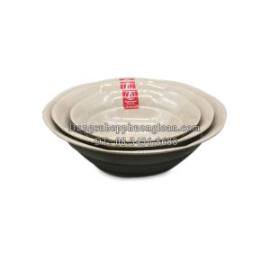 B690-6 Tô bèo viền 6 (Nâu đá)