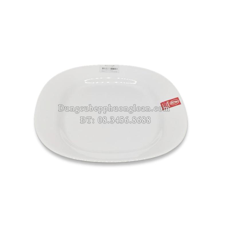 P415-12 Đĩa xoài vuông 12 (Trắng trơn)