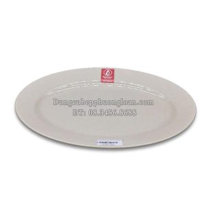 PV013-14 Đĩa xoài Oval 14 (Nâu đá)