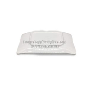 PV063-8 Đĩa chữ nhật 8 (Trắng trơn)