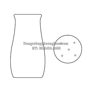 TA178H5 Lọ tiêu 5 lỗ CK-7,5cm
