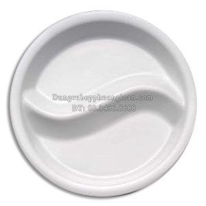 Khay sứ 2 ngăn nồi Buffet tròn 35cm