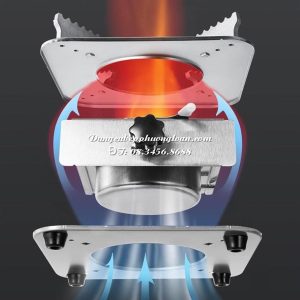 Bếp cồn Inox hình vuông màu hồng