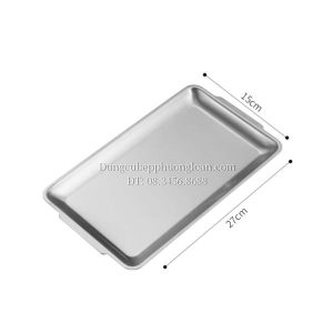 Đĩa Inox chữ nhật 27x15cm inox 304