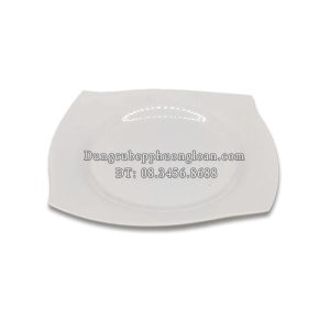 DVC 06 Đĩa nhựa phíp vuông cạn 6 (Trắng)