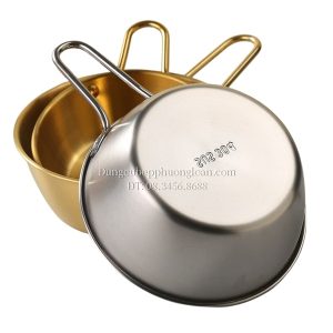 Bát uống rượu gạo Hàn Quốc inox 304, có tay cầm 13cm
