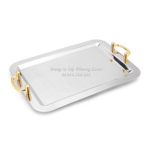 Khay Inox chữ nhật tay cầm 22'' (56.2x42cm)