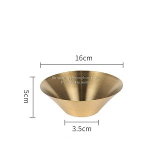 Bát Inox loe Hàn Quốc 16cm màu vàng inox 304