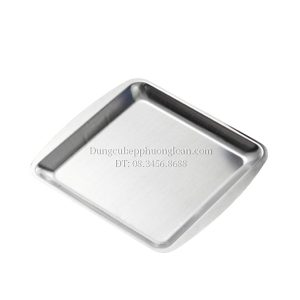 Đĩa Inox chữ nhật 21x23.5cm