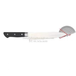 Dao thái Sashimi bản to cán nhựa đen lưỡi dài 27cm
