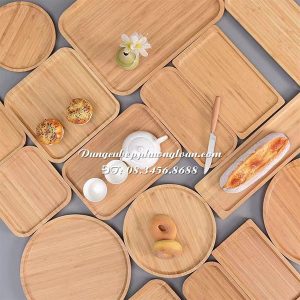 Khay gỗ tre Decor chữ nhật 36x24x2cm
