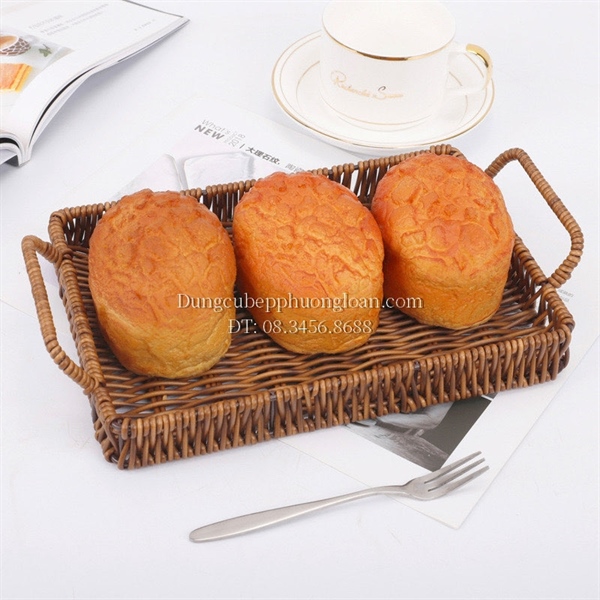 Rổ nhựa giả mây chữ nhật 32x22x5cm (5265)
