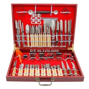 Bộ tỉa hoa 80 chi tiết hộp gỗ