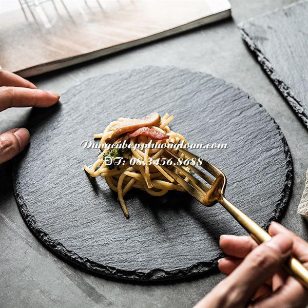 Đĩa đá đen hình tròn 20cm