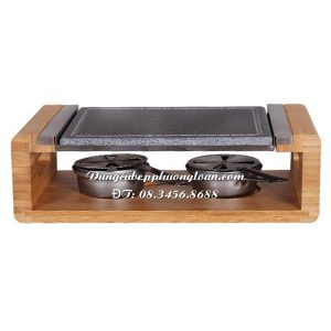 Bếp đá nướng chữ nhật tại bàn 28x34cm