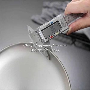 Đĩa Inox tròn 1 lớp Hàn Quốc 14cm