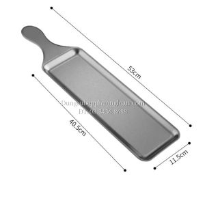 Đĩa Inox chữ nhật có tay cầm 53x11.5cm