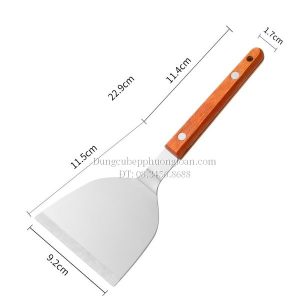 Xẻng xúc bánh cán gỗ 90x80mm