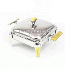 Nồi hấp vuông Inox 1.8L (Vàng)
