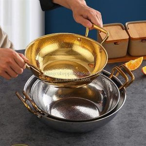 Nồi lẩu Inox Hàn Quốc sâu lòng chấm búa 22cm GRENEN POT 005-22AS