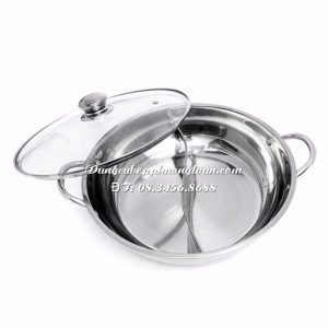 Lẩu 2 ngăn sóng lượn 30cm