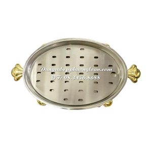 Vỉ nồi hấp bầu dục Inox 3L