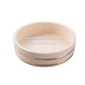 Khay gỗ tròn Sushi 39cm