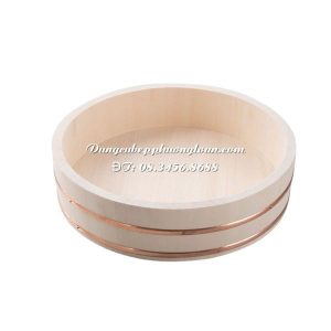 Khay gỗ tròn Sushi 39cm