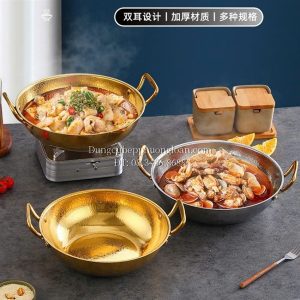 Nồi lẩu Inox Hàn Quốc sâu lòng chấm búa 22cm GRENEN POT 005-22AS