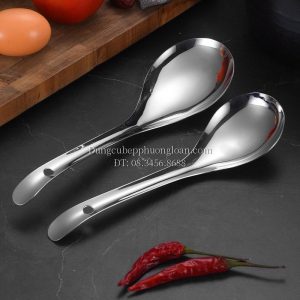 Muôi múc canh inox cán cong dài 25cm