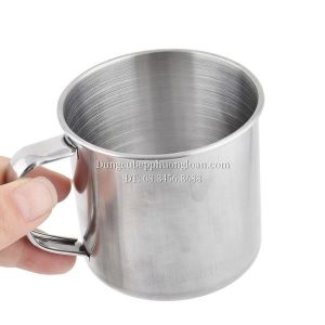 Cốc Inox 304 miệng vành có quai