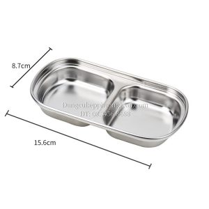 Khay gia vị 2 ngăn Inox 304