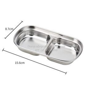 Khay gia vị 2 ngăn Inox 304