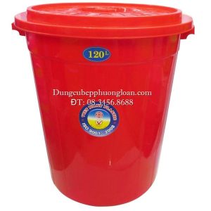 Thùng nhựa 120L có nắp