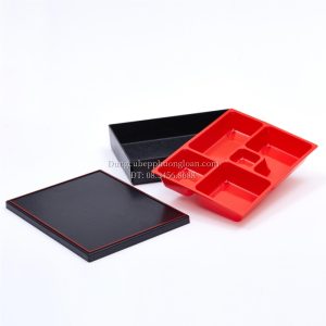Hộp cơm Bento vân gỗ 27x21x6cm (A9-38)