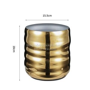 Xô đá Inox lốc xoáy màu vàng 15.5xH18cm 3.4L