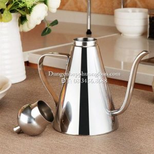 Ấm Inox vòi dài rót xì dầu 1000ml PH-0750