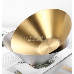 Bát Inox loe Hàn Quốc 16cm màu vàng inox 304