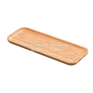 Khay gỗ tre Decor chữ nhật 36x15x2cm