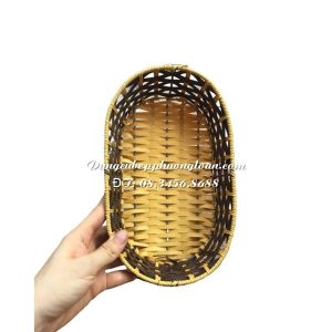 Khay mây bầu dục 12x22cm