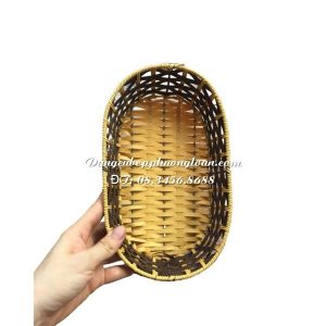 Khay mây bầu dục 12x22cm
