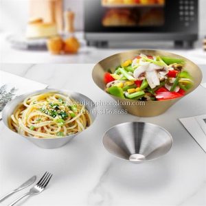 Bát Inox loe Hàn Quốc 16cm màu vàng inox 304
