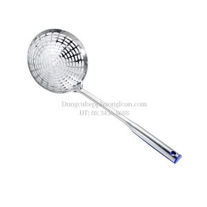 Chao cán Inox lỗ vuông 12cm