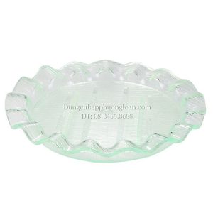 Khay đựng Sashimi nhựa bầu dục trong suốt 46x29cm