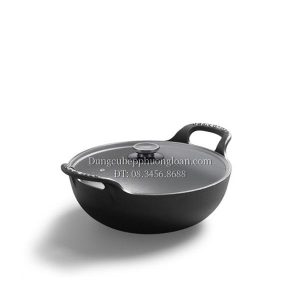 Nồi gang nắp kính 20cm dùng bếp từ