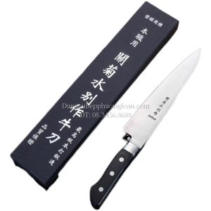 Dao thái Sashimi bản to cán nhựa đen lưỡi dài 24cm